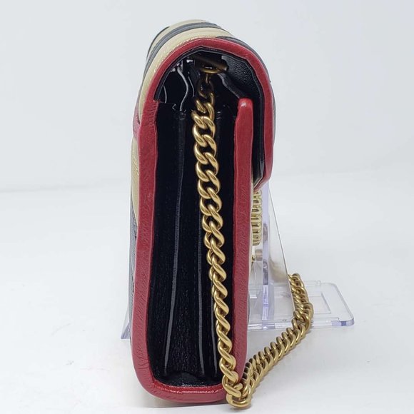 Gucci Marmont Bicolor Wallet onChain Crossbody Bag - Picture 4 of 14